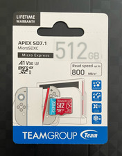 Teamgroup Apex Sd7.1 512gb Microsdxc A1 Compatible With Nintendo Switch 2