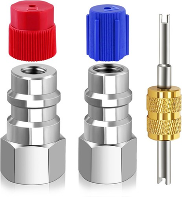 #ad R12 to R134a Conversion Kit High amp;Low Pressure Side R12 to R134a AdapterSilver $15.74