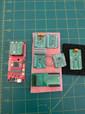 SF MIKROE mikroBUS DAC ADC 9 VCP Monitor 4 Light Mix Click Terminal !Charity!