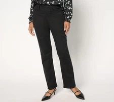 NYDJ Women's Pants Sz 0 Ellison Straight Leg Jean with Cool Black A658008