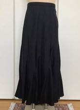 COMME DES GARCONS Black Flared Long Skirt Women's Size M Waist 33cm Pre-Owned