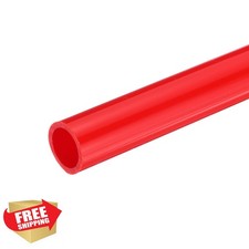 MECCANIXITY 16mm ID PVC Rigid Tube Pipe 20mm OD 13" Red Tubing