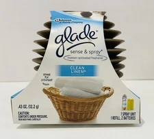 Glade Sense & Spray Clean Linen Automatic Freshener Starter Kit