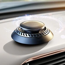 Solar Car Air Freshener Cologne Dashboard UFO Solar-Powered Auto Rotary Diffuser
