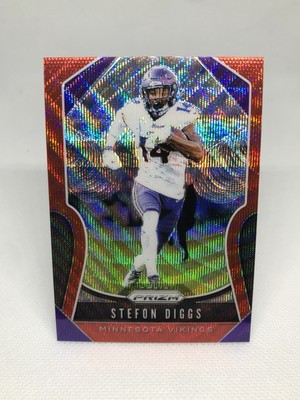 2019 Panini Prizm Red Wave Prizm /149 Stefon Diggs #125 Vikings Card