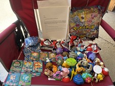 Pokemon 1999 Burger King Kids Club Toy Lot, Sweepstakes Winner, Cards, Bags