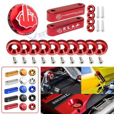 #ad Hood Space Riser Middle Finger Oil Tank Cap Engine Washer Bolt For Honda Acura $35.99