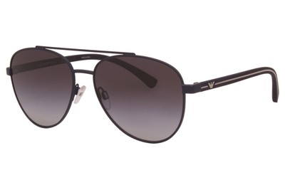 Emporio Armani EA2079 3092/8G Sunglasses Men's Matte Blue/Grey Gradient Lenses
