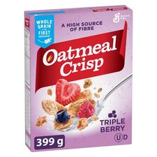 Oatmeal Crisp Triple Berry Breakfast Cereal 399g Healthy Crunchy Sweet Flavor