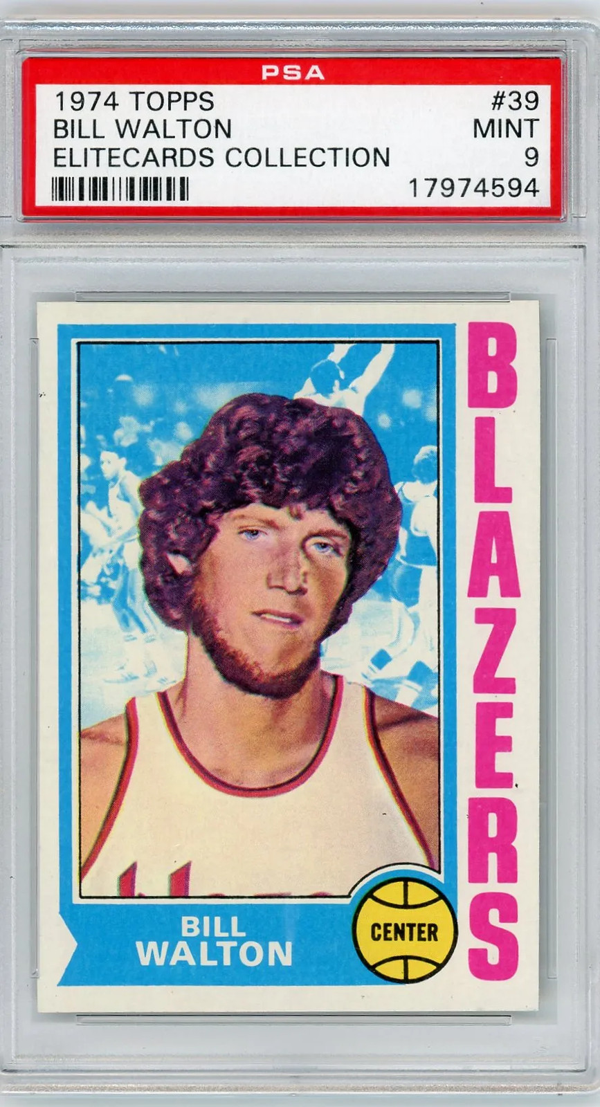 1974 Topps Bill Walton #39 Elitecards Collection PSA 9
