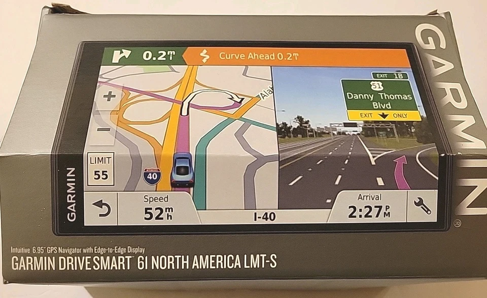 Garmin Drivesmart 61 North America Lmt-s 6.95 Gps Navigator Edge To Edge Display - Image 2 of 4