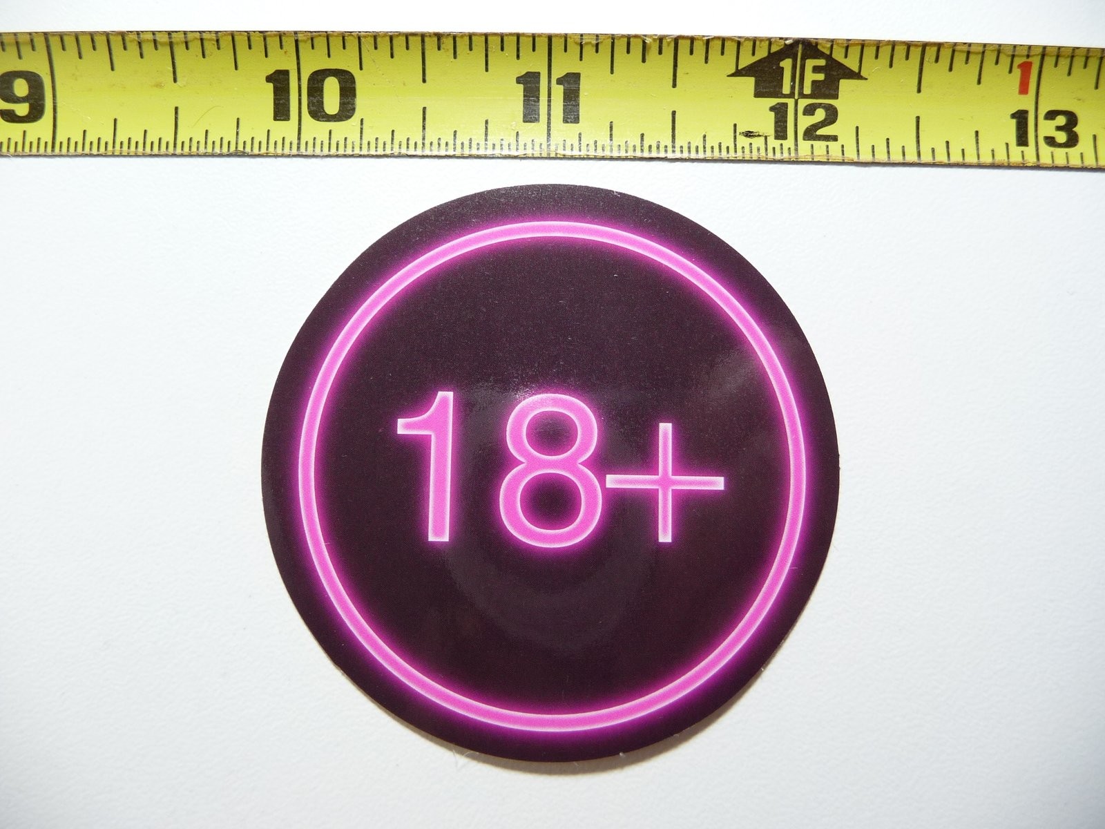 18+ Neon Bar Club Admission Decal Sticker for Laptop Funny Cute Design