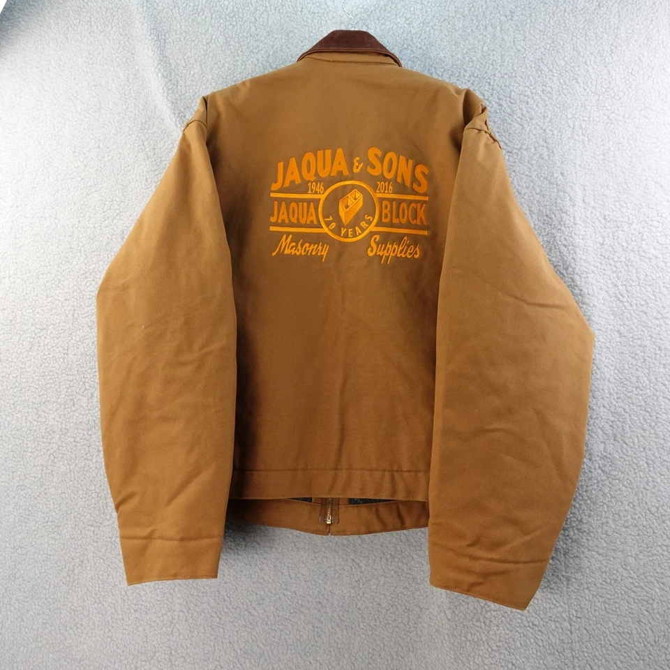 Carhartt Mens 2XL Brown Duck Blanket Lined Chore Work Jacket USA Made Corduroy - Image 2 of 4