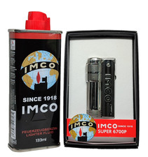 Imco Benzin + Imco Benzinfeuerzeug Triplex Super 6700P Softflamme Outdoor