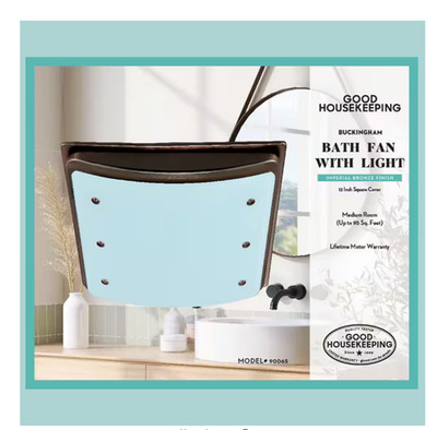 Buckingham Decorative 100 CFM 2.0 Sones Bathroom Ventilation Exhaust Fan