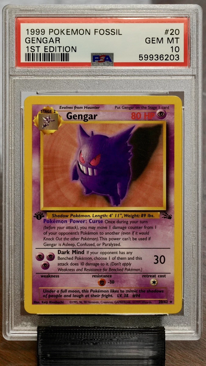 Fossil Grade 10 Gengar Pokémon TCG Individual Collectible Card