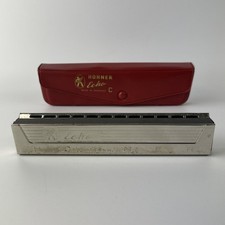 Vintage Hohner Echo Harmonica Key C Made in Germany w Red Case 225