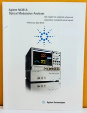 Agilent 5990-3509EN 2009 N4391A Optical Modulation Analyzer Preliminary Manual.