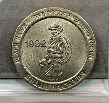1992 Black Hawk Colorado 1 Gaming Token Bullwhackers Casino
