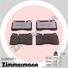ZIMMERMANN 24098.970.1 staubreduzierte Bremsbeläge für VW TOUAREG AUDI TT CUPRA