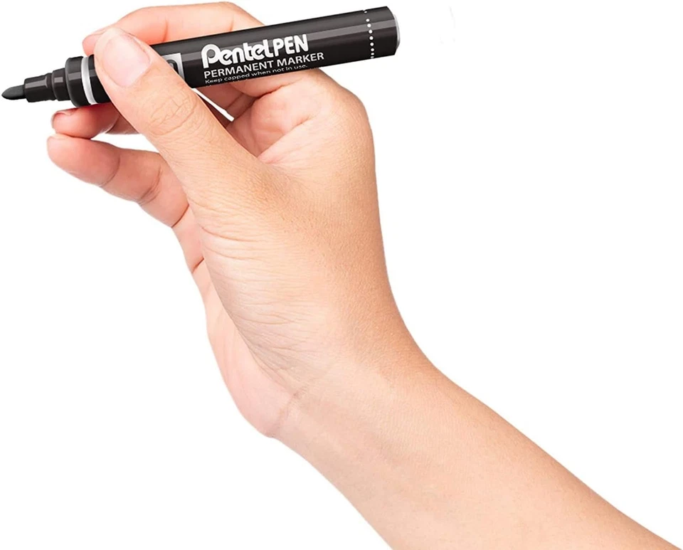 Marcador permanente Pentel N50 punta de bala 1,5-2 mm línea negro Ref N50-A negro individual Foto 3 de 4