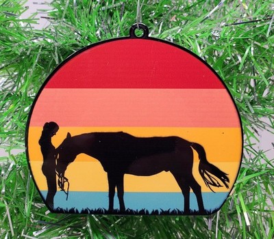 HORSE ORNAMENT - Horse Loving Girl Themed Christmas Ornament NEW