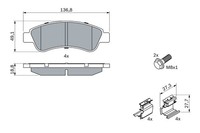 1X Bosch 0 986 494 623 Bremsbelagsatz Scheibenbremse FüR CitroëN Opel Peugeot Ds