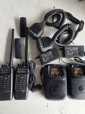 Lot of 2 Motorola XPR6580 2 Way Radio Walkie Talkie with Mic-Charger No Battery 