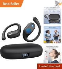 Open Ear Bluetooth Headphones 5.3 Sports Waterproof Lightweight Fit Cycling R...