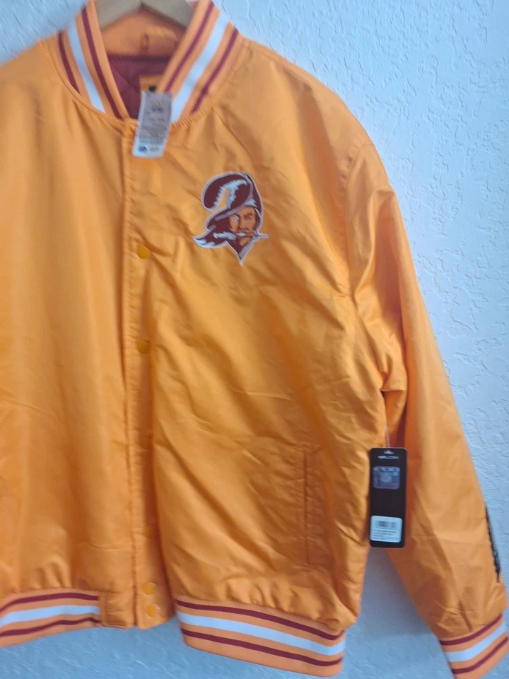 NFL Apparel Tampa Bay Buccaneers Creamsicle Satin Jacket New Large - Image 4 of 4