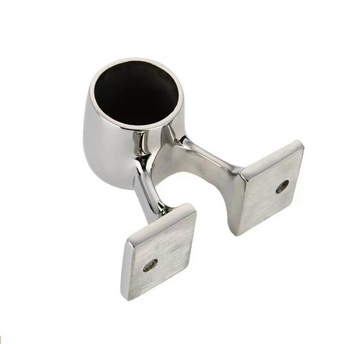 1" SS316 Double Leg Stanchion Base Bow Pulpit Stern Pushpit Handrail Base Yacht - Picture 4 of 4