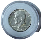 1966 KENNEDY HALF DOLLAR - 40% SILVER - UNC ENCASED DISPLAY PIECE - BC K27