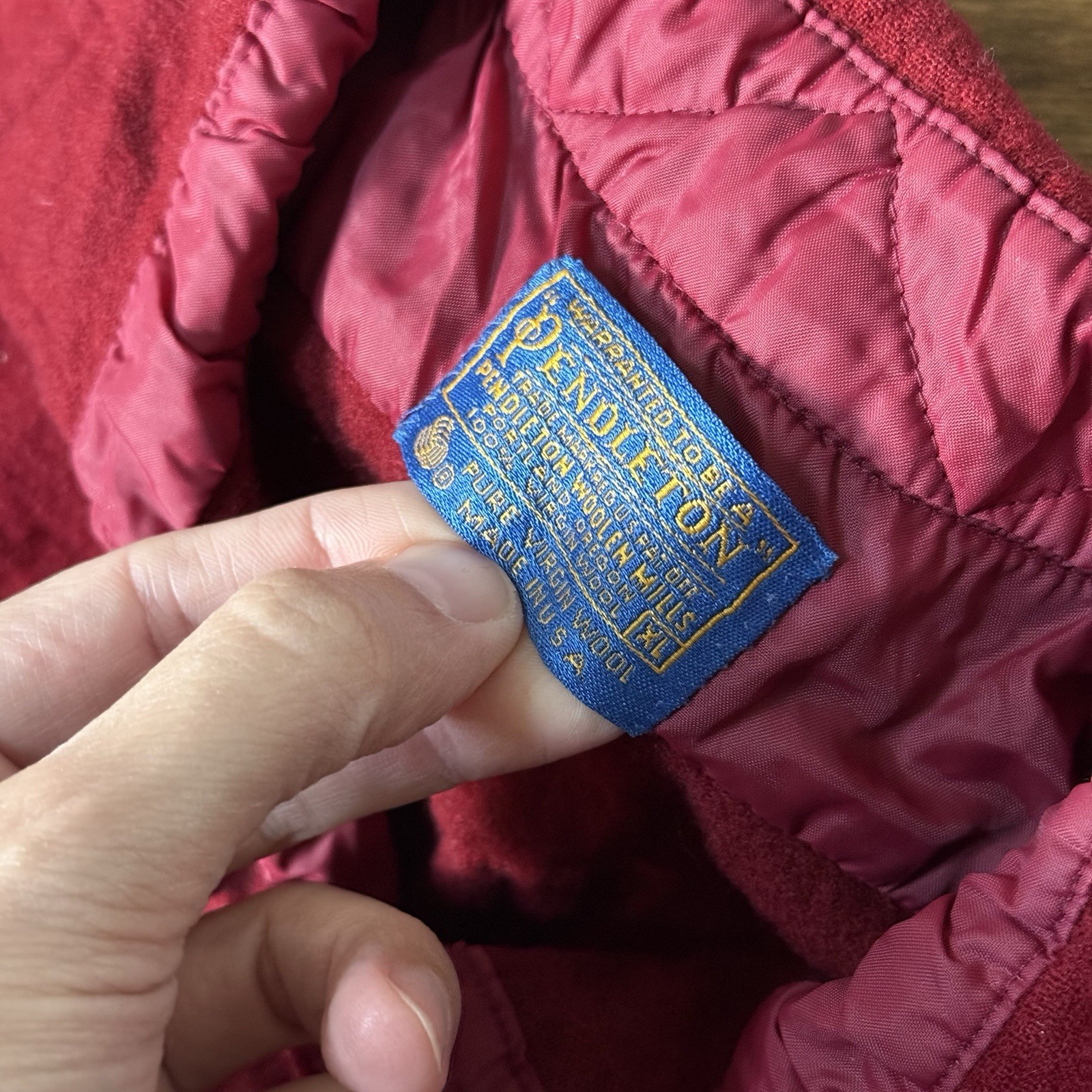 Pendleton Vintage 1980s Red Wool Button-Front Shi… - image 4