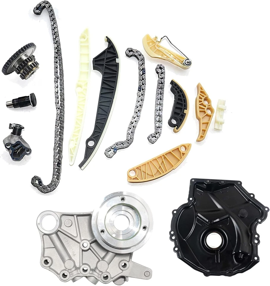 Kit de tampa de corrente de distribuição suporte de ponte eixo de comando substituição para 2009-2015 Audi A4 - Imagem 4 de 4