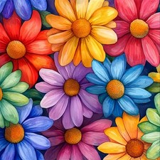 Flowers Diamond Art Kits for Adults, 5D Diamond Painting for Beginners
