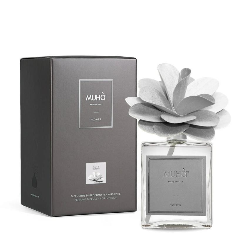 Profumatore Muhà Flower Camelia Fiori di Cotone - 500ml grigio
