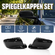 Spiegelkappen Spiegelgeh�use Au�enspiegel Schwarz f�r BMW E46 2-t�rig Paar