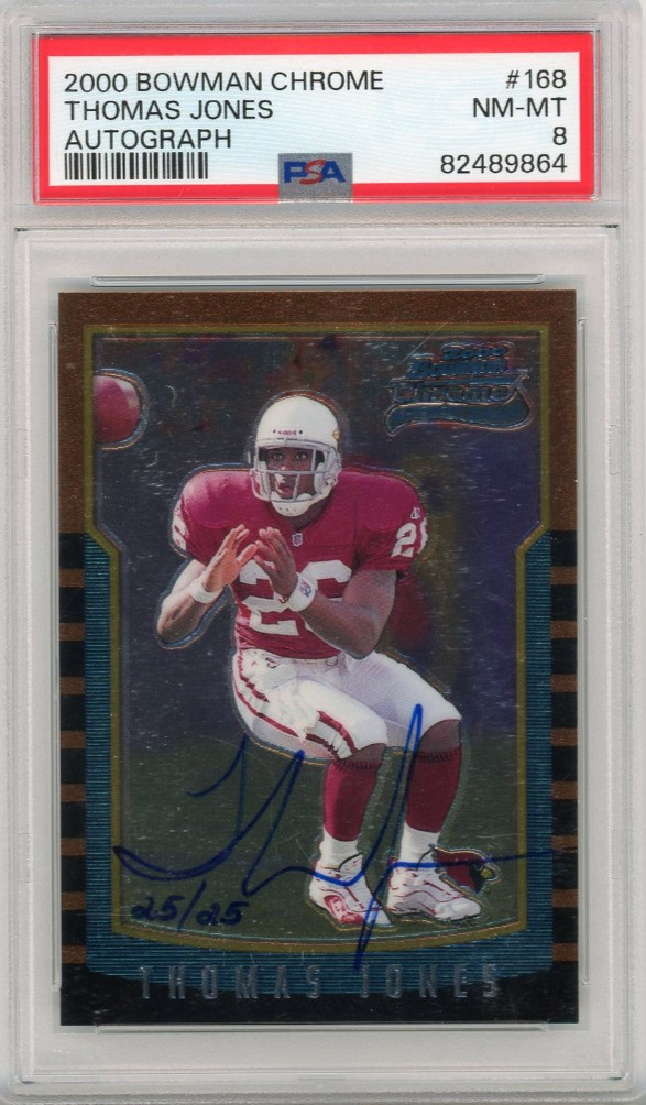 Thomas Jones Bowman Chrome #168 Autograph