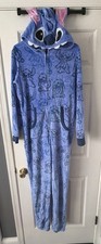 Disney Stitch Sleepsuit BodySuit One Piece Adult Costume Pajamas Sz Medium 8-10