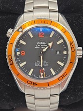Omega Seamaster Planet Ocean 45mm Black Date Dial Mens Watch 168 1652