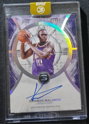 Khaman Maluach 2025-26 Topps Three Basketball 01/49 Auto Rookie Autographs RC