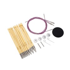 10pcs Crochet Kit Bamboo Knitting Needles Fle...