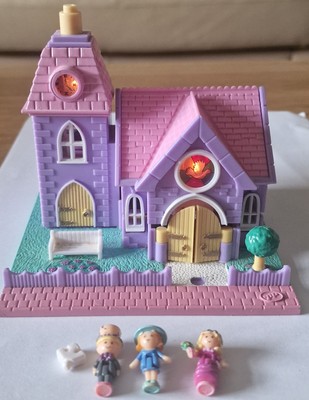 Vintage Polly Pocket Lightup Wedding Chapel 1993. Missing The Bride