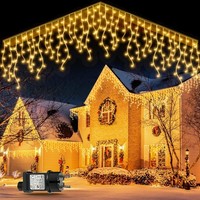 Lichterkette 10M Warmweiß Eisregen AußEn Weihnachtsdeko Garten Terrasse