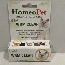 HomeoPet Feline WRM Clear Drops - 4730 (15ml)
