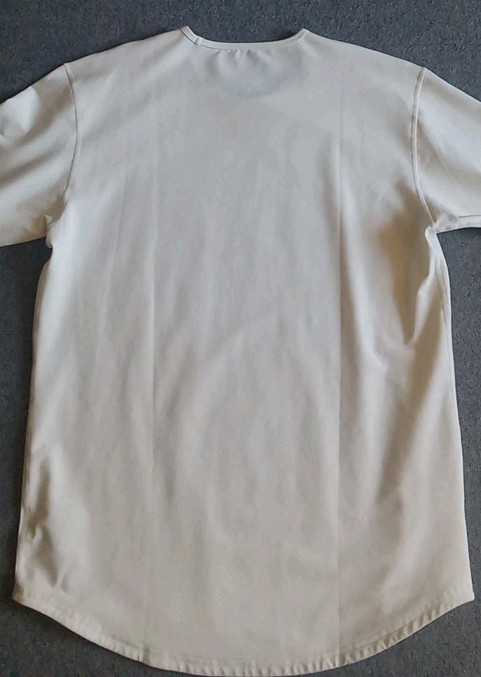 BYLT Shirt Men's Large Drop Cut Lux Long Sleeve Stretch Performance Cream EUC