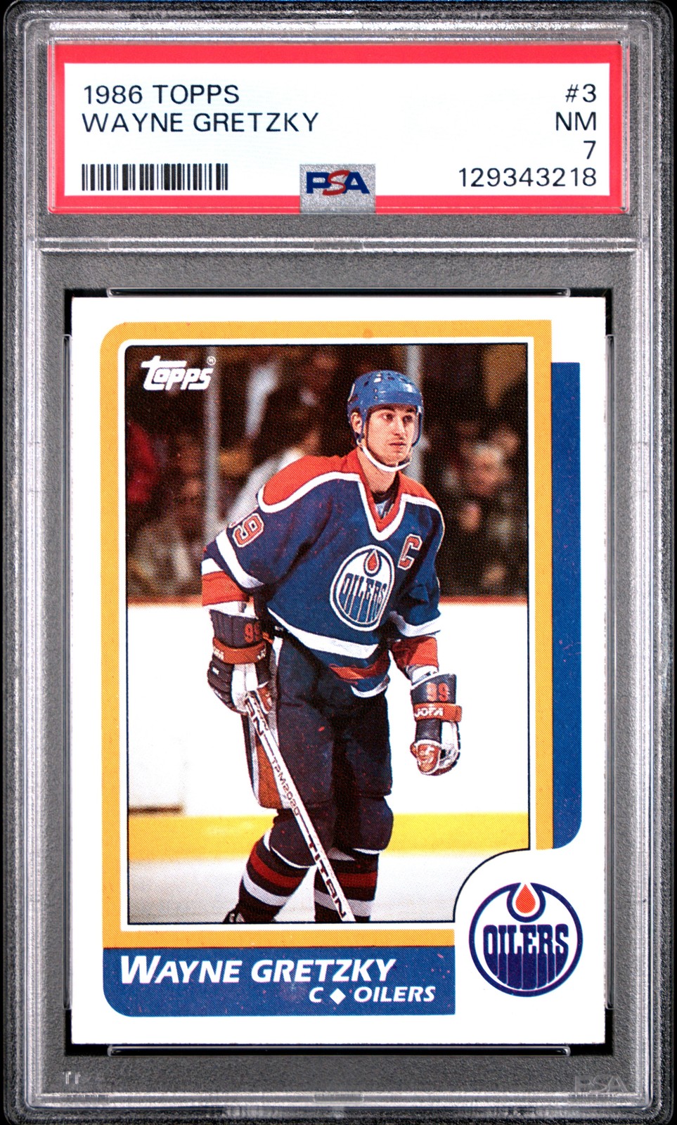1986 TOPPS #3 WAYNE GRETZKY PSA 7