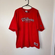 90’s Wilson pro 5000 front graphic tshirt red size XL