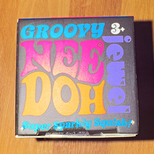 Schylling Groovy Nee Doh Mini Super Sparkly Squeeze Toy, Multicolor, Ages 3-7