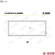 CONNECTING ROD BEARING 71-4278/4 0.50mm +0.5mm FOR GW25TCI 2.5L 59/03/58F6 1.6L